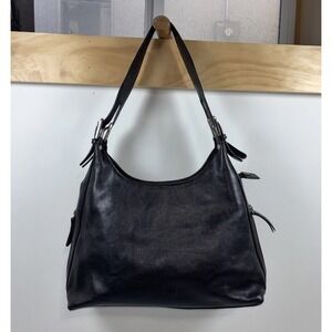 Milleni Italian Leather Black Shoulder Handbag Purse Timeless Versatile Y2K Chic